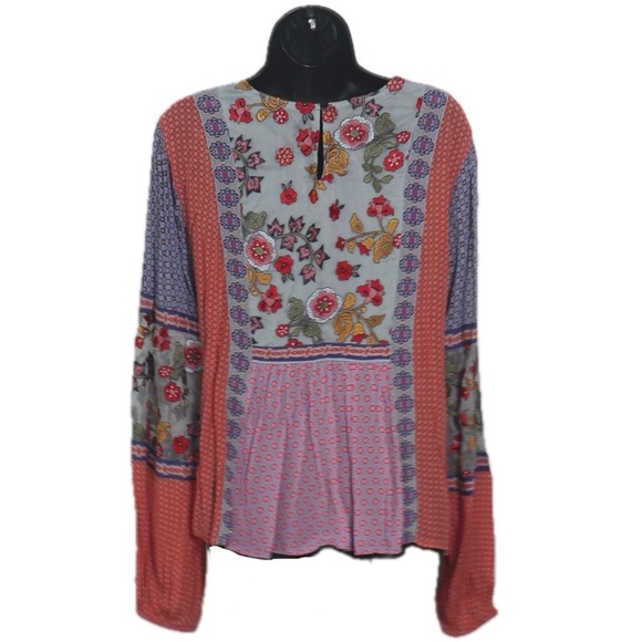Salina Embroidered Peasant Blouse (Seen Worn Kept for Anthropologie) - Picture 2 of 4